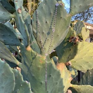 Pamela Love Dagger Rosary Necklace Silver